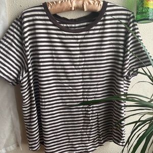 brown and cream universal standard t rex tee